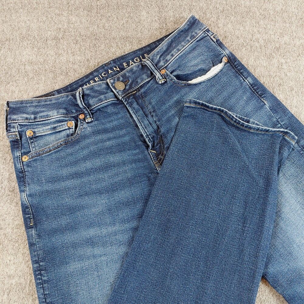 American Eagle Original Bootcut Airflex+ Jeans Mens 32x34(Fit 32x31.5) Blue